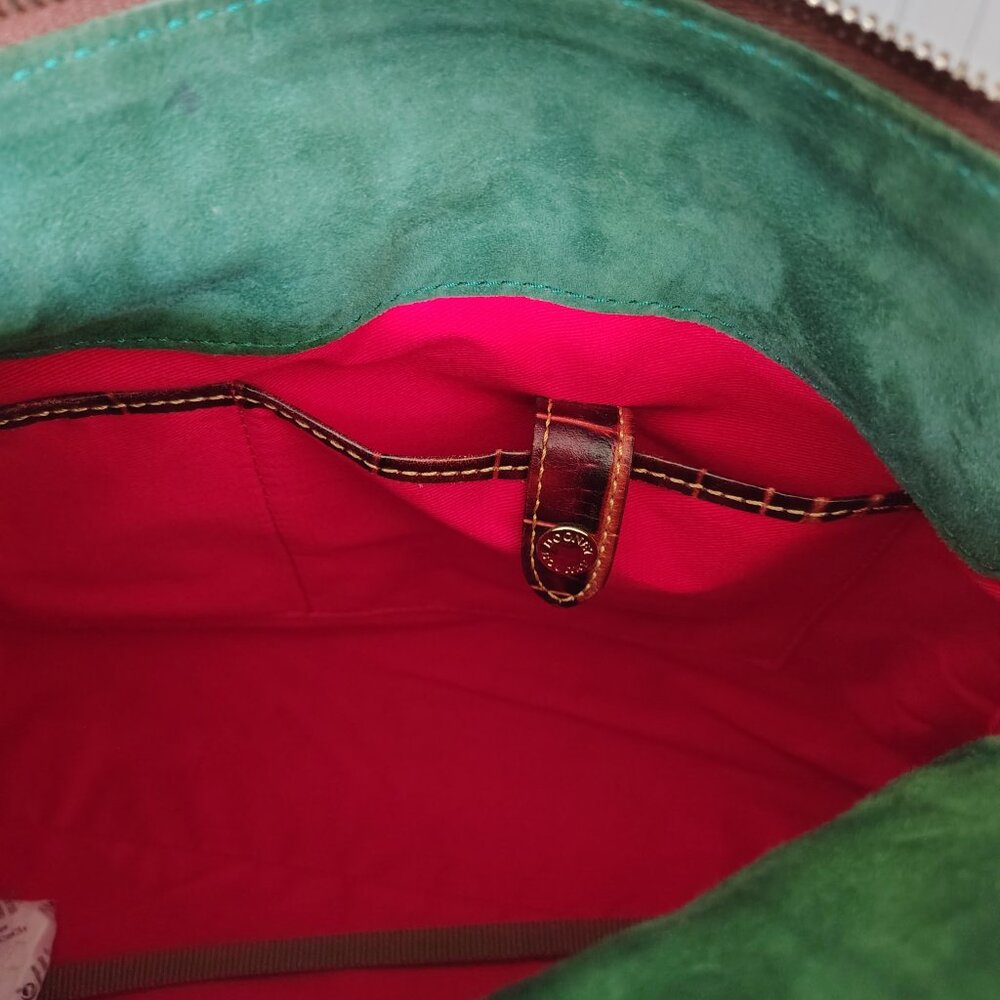 Dooney and Bourke Florentine Collection Satchel - Brown Leather Alligator Print - Picture 8 of 10